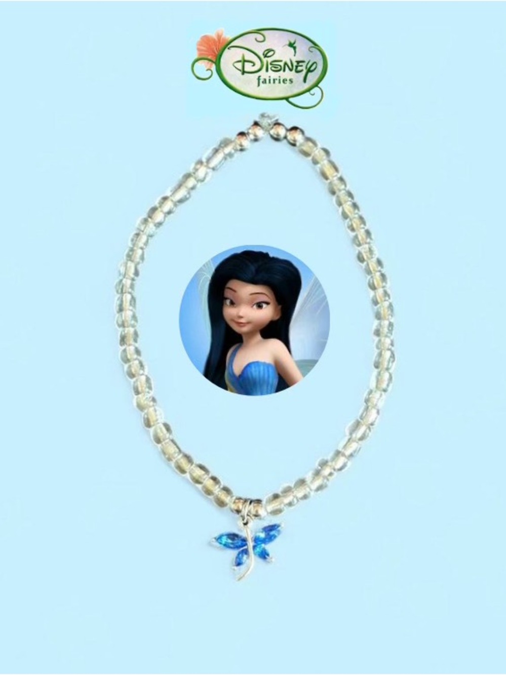 Disney Tinkerbell SliverMist fairy Bracelet with Fairy Charm
